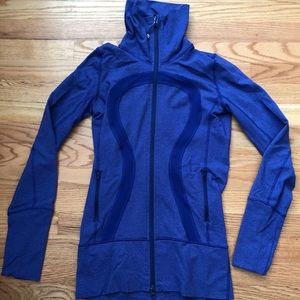 Lululemon long jacket, size 2, blue.